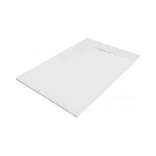 Zuhanytálca - kőhatású, strukturált pala - kompozit ásvány - Viva ES - matt fehér - 80 x 120 x 3 cm