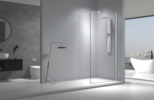 Viva AQUA WALK IN zuhanyfal - 8 mm vízlepergető víztiszta üveg - 100 x 200 cm
