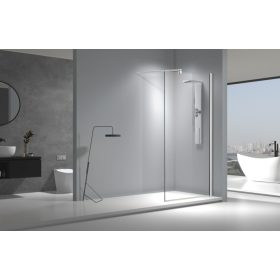   Viva AQUA Max WALK IN zuhanyfal - 8 mm vízlepergető víztiszta üveg - 130 x 200 cm