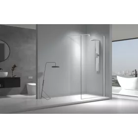   Viva AQUA Max WALK IN zuhanyfal - 8 mm vízlepergető víztiszta üveg - 80 x 200 cm