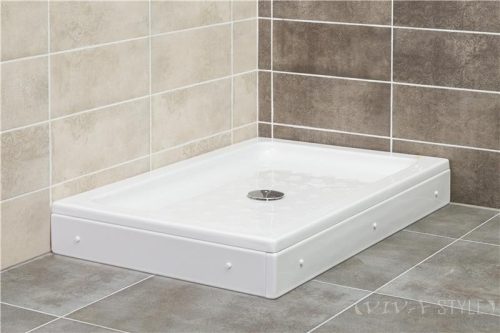 Favorit TWIN zuhanytálca szögletes aszimetrikus - szaniter akril - 100 x 80 cm