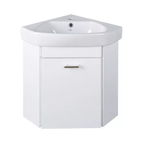 VivaStyle ARDA fali sarokszekrény CeraStyle ARDA porcelán sarokmosdóval 46 x 46 cm - BALOS