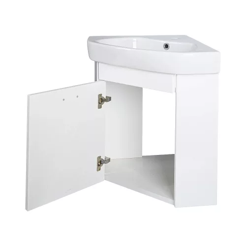 VivaStyle ARDA fali sarokszekrény CeraStyle ARDA porcelán sarokmosdóval 46 x 46 cm - BALOS