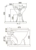 CeraStyle porcelán WC csésze - HÁTSÓ kifolyású - bidé kivitel