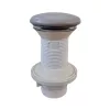 Klikk - klakk leeresztő - MATT SZÜRKE - porcelán - túlfolyó NÉLKÜLI mosdókagylóhoz - 5/4" - Ø 73 mm