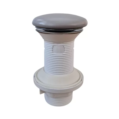 Klikk - klakk leeresztő - MATT SZÜRKE - porcelán - túlfolyó NÉLKÜLI mosdókagylóhoz - 5/4" - Ø 73 mm