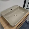 Klikk - klakk leeresztő - MATT BÉZS - porcelán- túlfolyó NÉLKÜLI mosdókagylóhoz- 5/4"- Ø 73 mm
