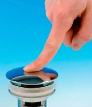 Klikk - klakk leeresztő - KEREK - KRÓM - túlfolyó NÉLKÜLI modókagylóhoz 5/4" - Ø 67 mm