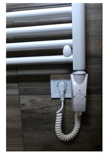 Birossi fűtőbetét törölközőszárító radiátorhoz - termosztátos - fehér - 600 Watt