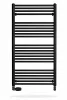 Birossi törölközőszárító radiátor - egyenes - fekete - 600 x 1320 mm