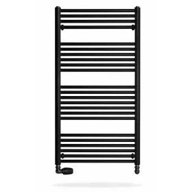   Birossi törölközőszárító radiátor - egyenes - fekete - 600 x 1680 mm