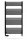 Birossi törölközőszárító radiátor - egyenes - fekete - 450 x 1320 mm
