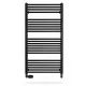 Birossi törölközőszárító radiátor - egyenes - fekete - 600 x 960 mm