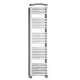 Birossi törölközőszárító radiátor - íves - fehér - 450 x 1680 mm
