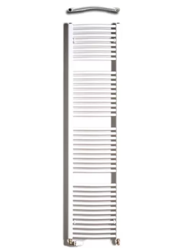 Birossi törölközőszárító radiátor - íves - fehér - 450 x 1850 mm