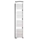 Birossi törölközőszárító radiátor - íves - fehér - 450 x 1850 mm