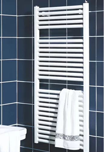 Birossi törölközőszárító radiátor - íves - fehér - 450 x 960 mm
