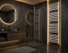 Birossi törölközőszárító radiátor - íves - fehér - 600 x 960 mm