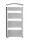Birossi törölközőszárító radiátor - íves - fehér - 750 x 1320 mm