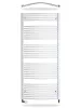 Birossi törölközőszárító radiátor - íves - fehér - 750 x 1680 mm