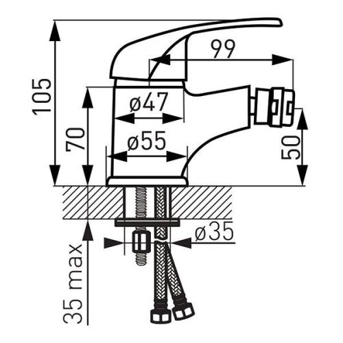 Ferro VASTO Bidé csaptelep