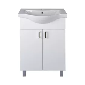   VivaStyle EKONOMIK 65 lábon álló 2 ajtós fürdőszobabútor Sanovit ALBATROS 10065 mosdóval 64,5x46,5