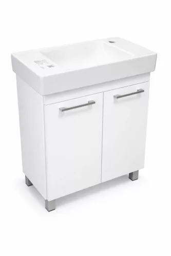 VivaStyle PANEL- KMT 60 lábon álló fürdőszobabútor CeraStyle SHARP -JOBB CSAPLYUKAS mosdóval 60x30cm