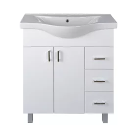   VivaStyle BIANKA 80 lábon álló fürdőszobabútor 3 fiókos Sanovit ALBATROS 10080 mosdóval 80 x 46 cm