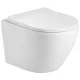 Eros ES BELLA SLIM fali WC - perem nélküli - WC ülőkével - VORTEX örvényöblítéssel - 49 cm