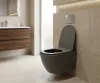 Eros ES BELLA SLIM fali WC - MATT SZÜRKE - WC ülőkével - VORTEX örvényöblítéssel - 49 cm