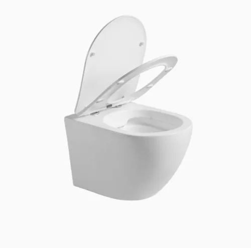 Eros ES BELLA SLIM fali WC - perem nélküli - WC ülőkével - VORTEX örvényöblítéssel - 49 cm