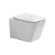 Eros ES QUADRO fali wc - ülőkével komplett - perem nélküli öblítés - 49,5 cm