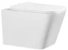 Eros ES QUADRO fali wc - ülőkével komplett - perem nélküli öblítés - 49,5 cm