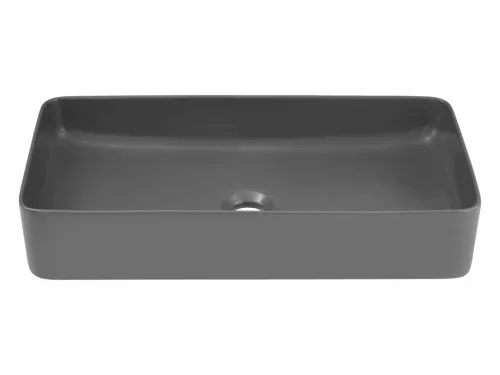 Eros SLIM 2 - PULTRA ültethető - Top Counter - porcelán mosdó - MATT SZÜRKE - 61 x 35 x 11 cm