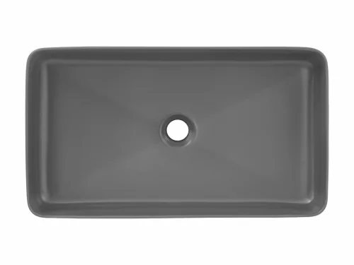 Eros SLIM 2 - PULTRA ültethető - Top Counter - porcelán mosdó - MATT SZÜRKE - 61 x 35 x 11 cm