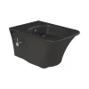 CeraStyle IBIZA fali WC - MATT FEKETE - BEÉPÍTETT bidé funkcióval - perem nélküli - 51 cm