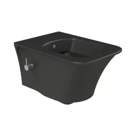   CeraStyle IBIZA fali WC - MATT FEKETE - BEÉPÍTETT bidé funkcióval - perem nélküli - 51 cm