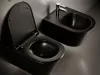 CeraStyle IBIZA fali WC - MATT FEKETE - BEÉPÍTETT bidé funkcióval - perem nélküli - 51 cm