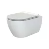 CeraStyle CITY fali WC - MATT FEHÉR- BEÉPÍTETT bidé funkcióval -rimless -perem nélküli - 53 cm