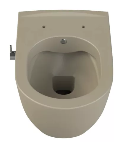 CeraStyle CITY fali WC - MATT BÉZS - BEÉPÍTETT bidé funkcióval - perem nélküli