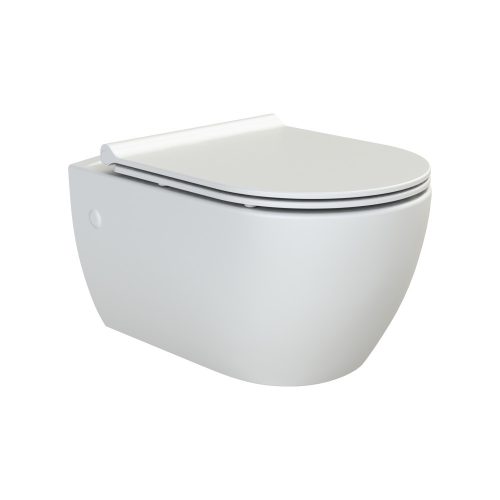 CeraStyle CITY porcelán fali WC - MATT FEHÉR - perem nélküli - rejtett szerelésű - mély öblítés