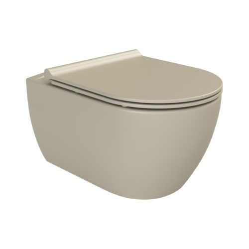 CeraStyle CITY fali WC - MATT BÉZS - rimless - perem nélküli - rejtett szerelésű