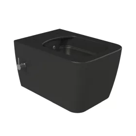   CeraStyle HERA fali WC - MATT FEKETE - BEÉPÍTETT bidé funkcióval - perem nélküli - 52 cm