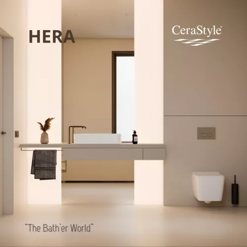 CeraStyle HERA fali WC - MATT FEHÉR - rimless - perem nélküli - rejtett rögzítésű - 52 cm