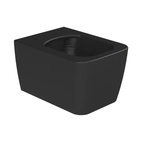 CeraStyle HERA fali WC - MATT FEKETE - rimless - perem nélküli - rejtett rögzítésű - 52 cm