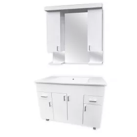   Ekonomik PLUS 100 fürdőszobabútor + Tükrös szekrény 100 + mosdó