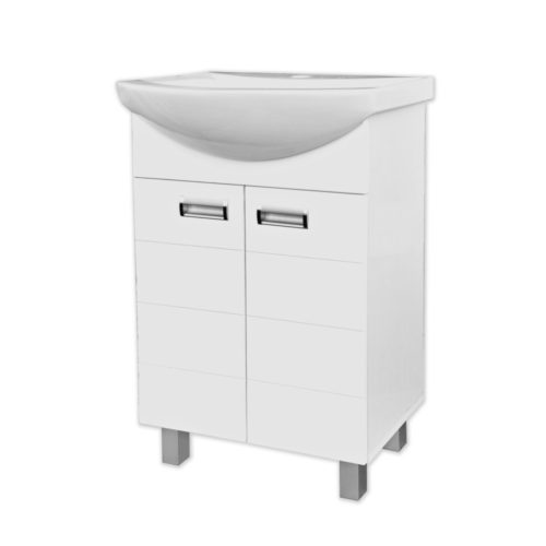 Viva Szquare 55 fürdőszobabútor + Szquare 55 tükrös szekrény + mosdó