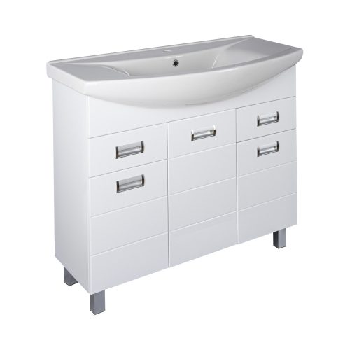 Viva Szquare 85 fürdőszobabútor + Szquare 85 tükrös szekrény + mosdó