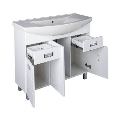 Viva Szquare 85 fürdőszobabútor + Szquare 85 tükrös szekrény + mosdó