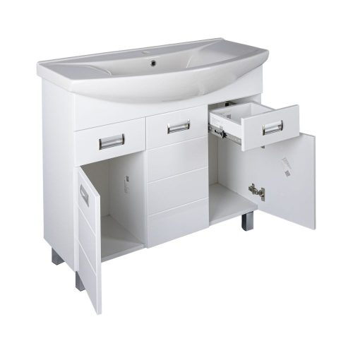 Viva Szquare 85 fürdőszobabútor + Szquare 85 tükrös szekrény + mosdó